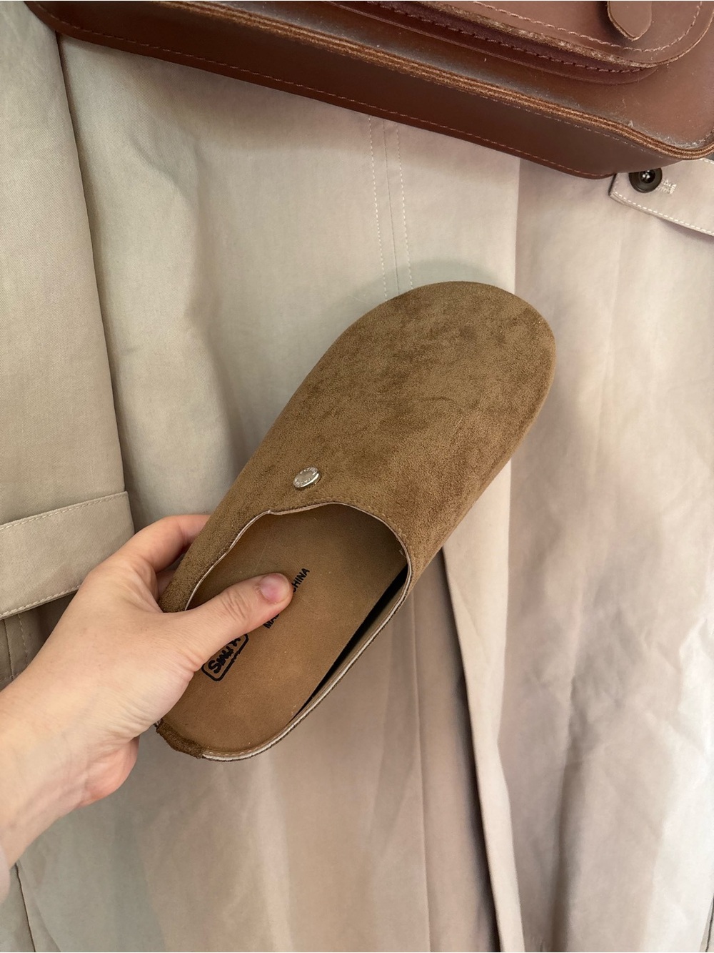 Suede Slip-On Mule in Brown - Casual Comfort